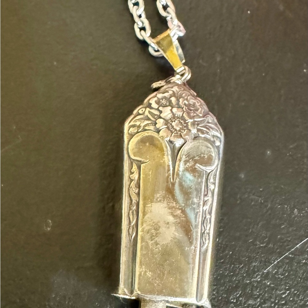 Upcycled Hand Crafted Sterling Silver Plated Pend… - image 5